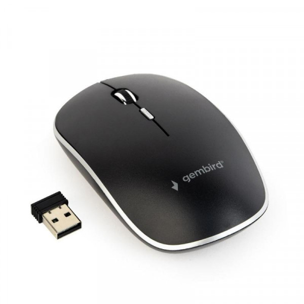 GEMBIRD Maus OPT WIRELESS 4 Tasten inkl. nano USB schwarz