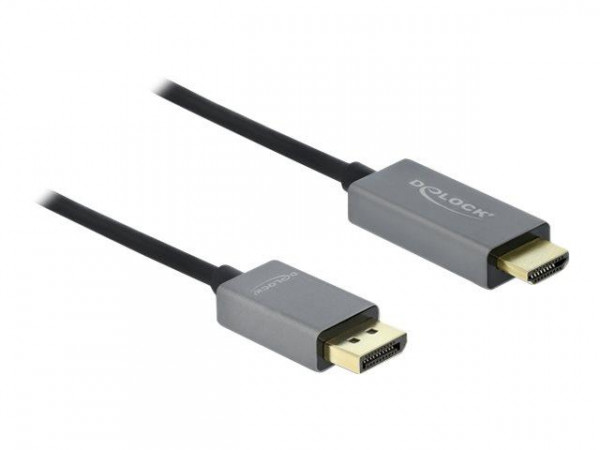 DELOCK DisplayPort 1.4 > HDMI Kabel 4K 60Hz (HDR) 2.0m aktiv