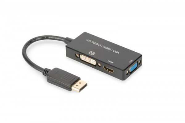 ASSMANN DisplayPortkonverterkabel DP->HDMI+DVI+VGA 0.2m