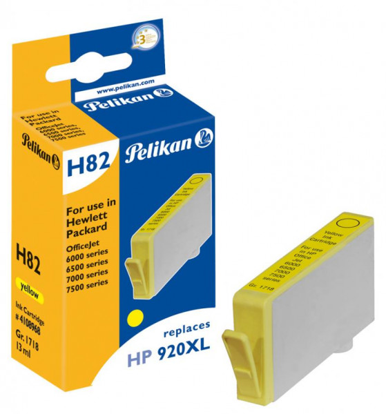 Pelikan Patrone HP H82 CD974AE - HP920XL yellow 13ml
