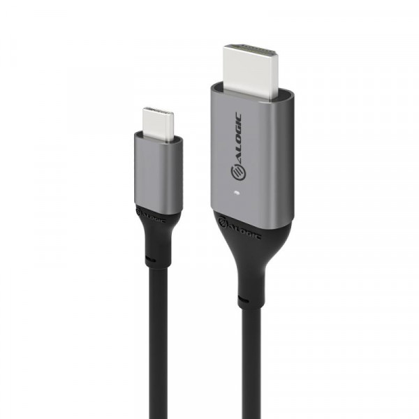 Alogic USB Kabel USB-C to HDMI M/M 1m 4K 60Hz grau