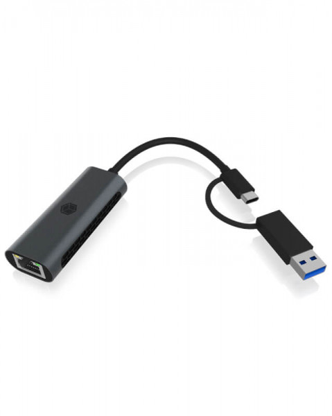 Adapter IcyBox USB3.2 Gen1 Type-A, Type-C 2.5GB Ethernet