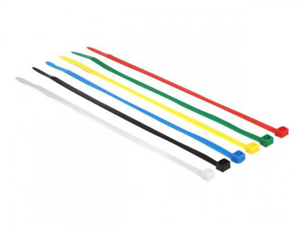 Kabelbinder Delock 200mm 100Stk farbig