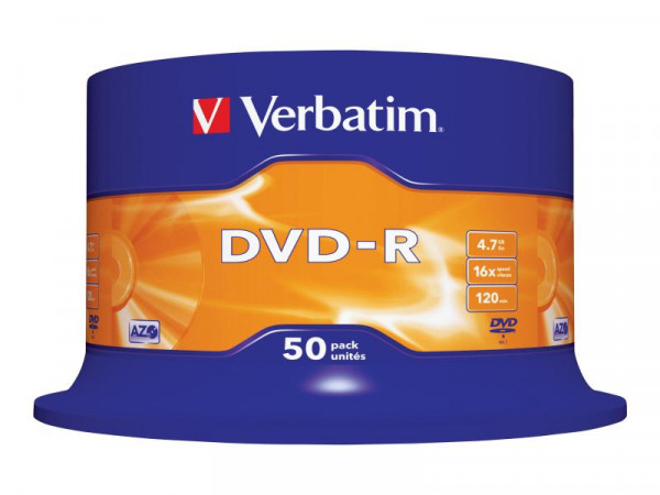 DVD-R Verbatim 4,7GB 50pcs Spin.SR sil. 16x