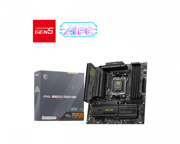 MSI MAG B850M Mortar Wifi (B850,AM5,mATX,DDR5)