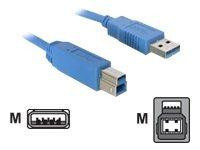 USB3.0 Kabel Delock A -> B St/St 3.00m blau