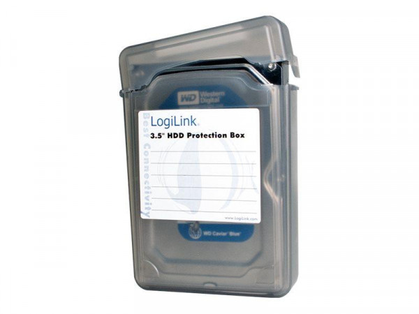 LogiLink Festplatten Schutz-Box für 3,5&quot; HDD´s, schwarz 