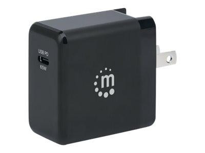 Manhattan PD USB-Ladegerät 65W GaN-Technol. Stecker EU,UK