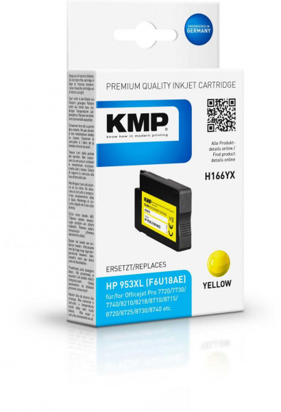 KMP Patrone HP 953XL (F6U18AE) yellow 2000 S. H166YX