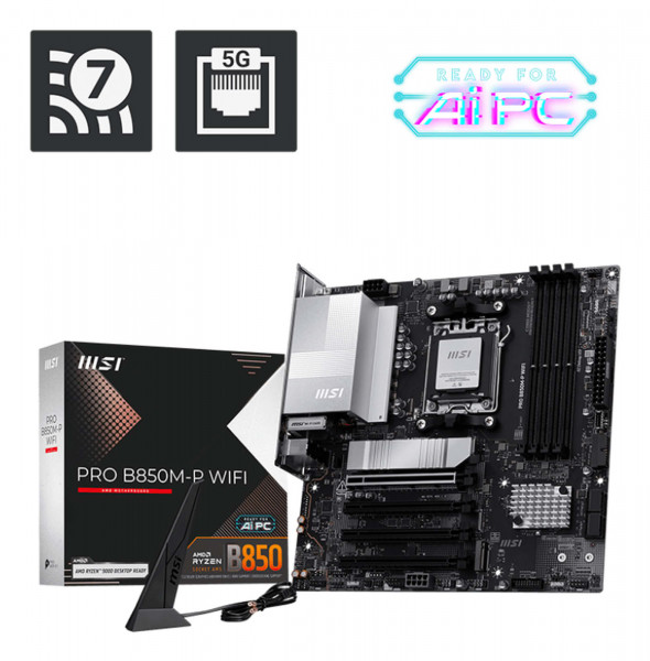 MSI Pro B850M-P Wifi (B850,AM5,mATX,DDR5)