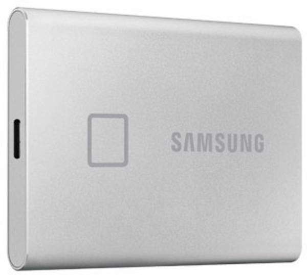 Samsung Portable SSD T7 Touch, 2 TB, USB 3.2 Gen.2, 1.050 MB/s Lesen, 1.000  MB/s Schreiben, Externe SSD Festplatte mit Fingerabdruckscanner für Mac,  PC, Tablet, Konsole, Silber, MU-PC2T0S/WW: Amazon.de: Computer & Zubehör