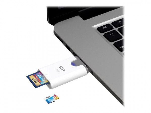 Card Reader Silicon-Power Combo USB 3.1 2 in 1 SU20 White