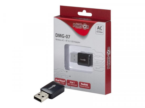 Inter-Tech Wireless + Bluetooth USB Adapter DMG-07 650Mbps