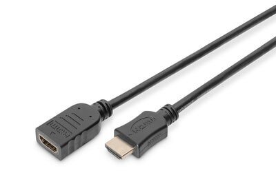 DIGITUS HDMI Verlängerungskabel m. Ethernet 4K 3m schwarz