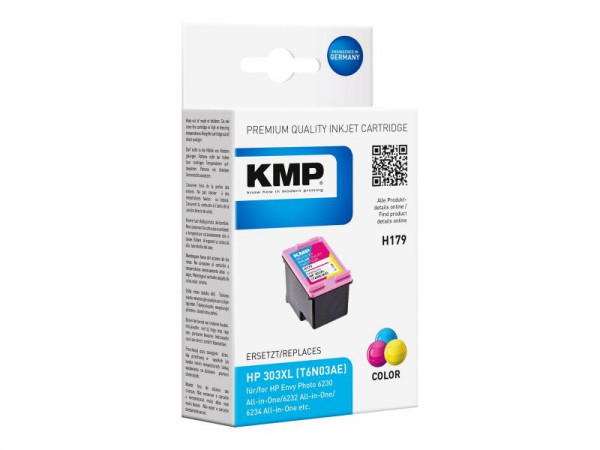 KMP Patrone HP 303XL (T6N03AE) 3-Color 415 S. H179 refilled