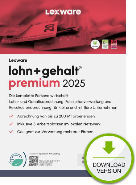 Lexware lohn+gehalt premium 2025 ABO Download