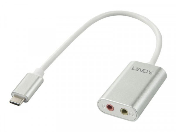 Lindy Konverter USB Typ C auf 3.5mm Audio und Mikrofon