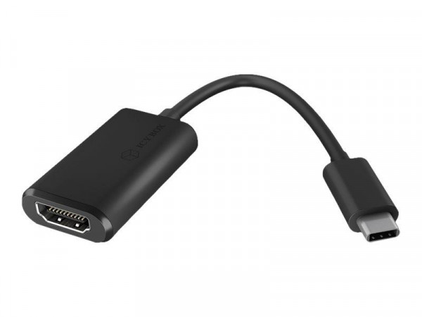 Adapter Kabel IcyBox 10cm USB-C > HDMI mit HDR 60Hz schwarz