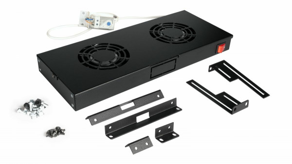 Equip Lüftermodul 19" für Serverschränke, 2xLüfter RAL9005