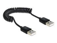 USB Kabel Delock A -> A St/St 0.20m-0.60m Spiral sw