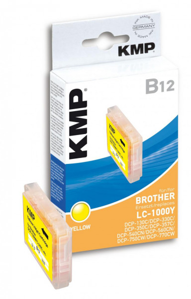KMP Patrone Brother LC-1000Y yellow 900 S. B12 kompatibel