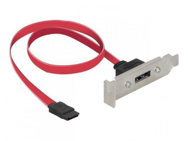 Delock Slotbracket 1x SATA > external 1x eSATA - SATA-Blende, intern/extern - Serial ATA 150 - SATA