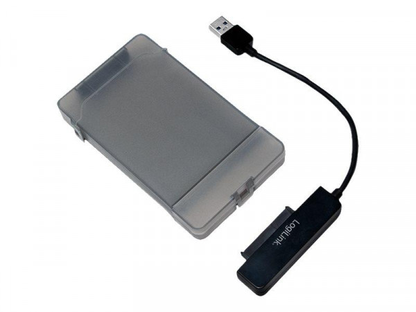 LogiLink Adapter USB 3.0 auf 2,5" SATA mit Schutzhülle,schw.