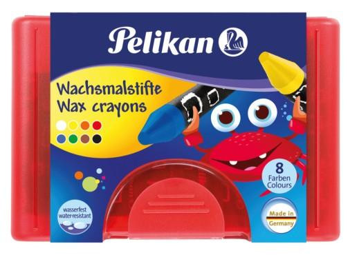 Pelikan Wachsmalstifte 665/8WF Rund wasserf. 8er Box