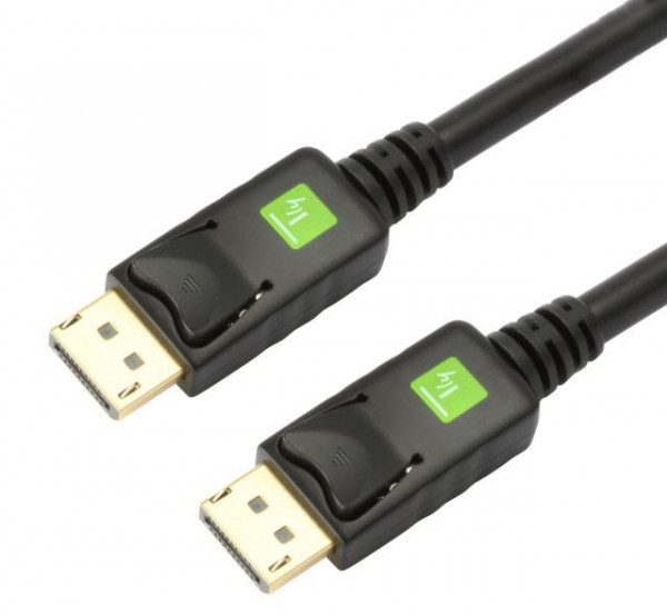 Techly DisplayPort 1.2, Audio/Video Kabel, schwarz, 0.5 Mete