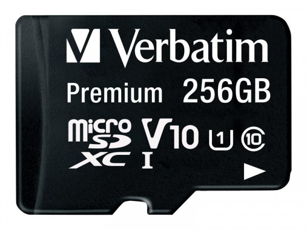 SD MicroSD Card 256GB Verbatim SDXC Premium Class10 +