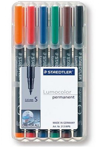 STAEDTLER Folienstift Lumocolor S perm 6St
