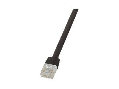 LogiLink Flach Patchkabel RJ45 U/UTP Cat6 0.25m schwarz