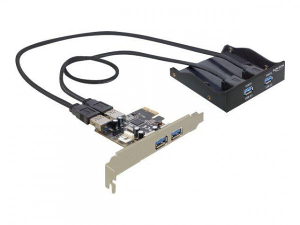 FrontPanel Delock 3,5" 2x USB3.0 + PCIe Card (4x USB3.0)