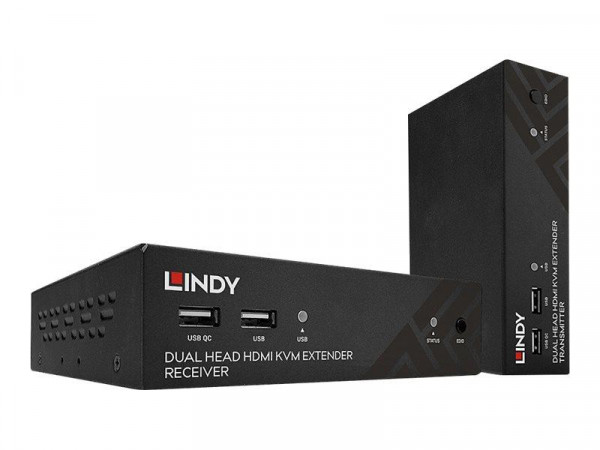 Lindy 100m Cat.6 Dual Head HDMI, USB & RS232 Extender