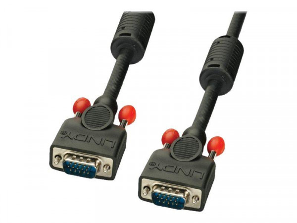 Lindy VGA Kabel M/M schwarz 2m HD15 M/M DDC-fähig
