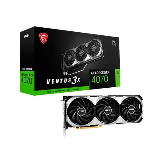 MSI RTX4070 VENTUS 3X OC 12GB GDDR6X HDMI 3xDP