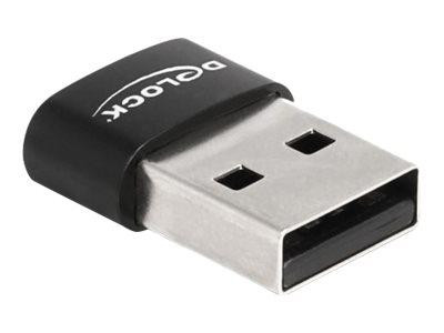 DELOCK USB 2.0 Adapter USB Typ-A St > USB Type-C Bu schwarz
