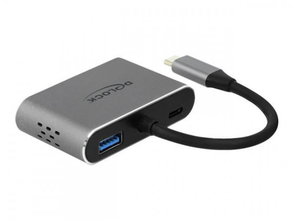 DELOCK Adapter USB-C > HDMI/VGA/USB3.0/PD 0.12m grau
