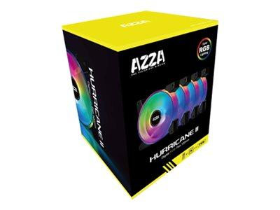 AZZA Lüfter Hurricane II ARGB fan 120mm; 4-in-1 set + RF Rem