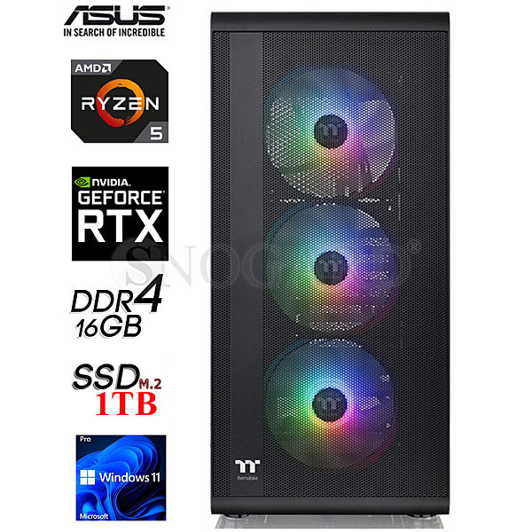 PC GamingLine R5-5600X 16GB-DDR4 RTX4060Ti 1TB-SSD W11Pro