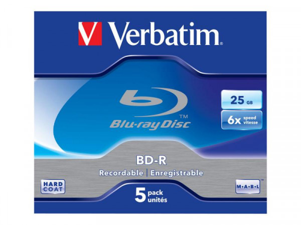 Bluray Verbatim 25GB 6x White Blue Surface Hard Coat 5pcs