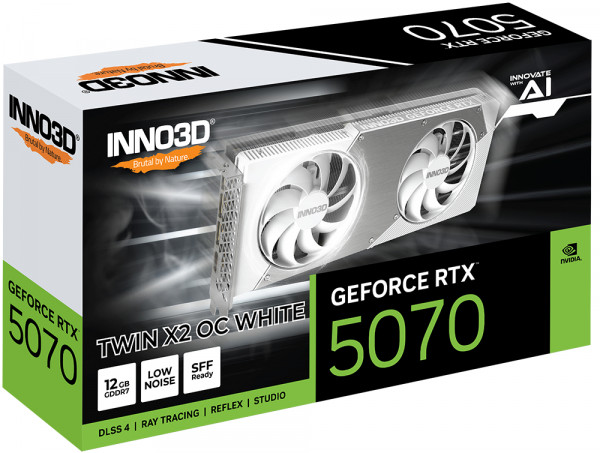 Inno3D RTX5070 TWIN X2 OC WHITE 12GB GDDR7 HDMI 3xDP