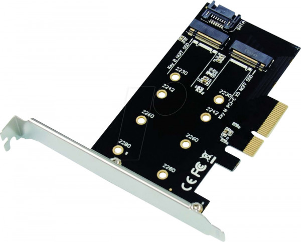 CONCEPTRONIC PCI Express Card 2-in-1 M.2 SSD PCIe Adapter