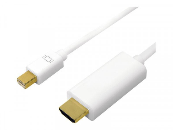 LogiLink 4K Mini DisplayPort-Kabel DP 1.2 zu HDMI 1.4 3m wei