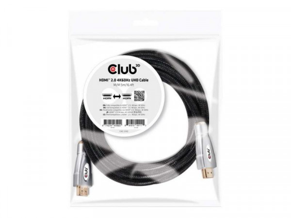 Club3D HDMI-Kabel A -> A 2.0 High Speed 4K60Hz UHD 5