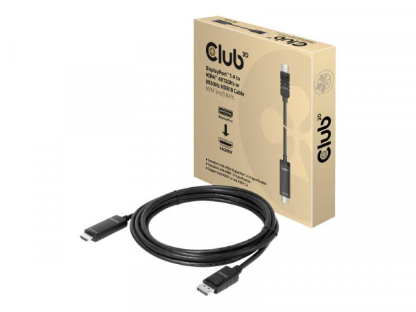 Club3D Kabel DisplayPort 1.4 > HDMI HDR 8K60Hz aktiv 3m