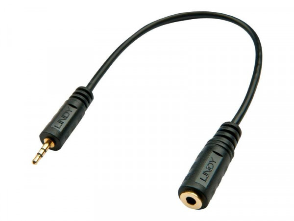 Lindy Audioadapterkabel 2.5mm/3.5mm M/F 20cm