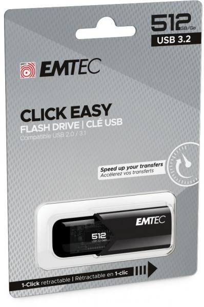 EMTEC USB-Stick 512GB B110 USB 3.2 Click Easy Black
