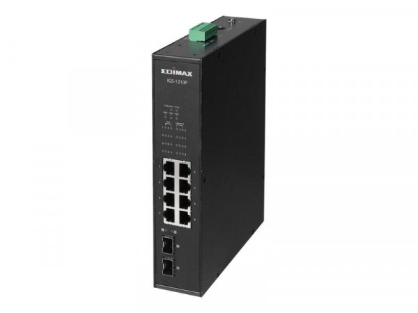 Switch EDIMAX Industrial 8-Port POE GbE + 2 GbE SFP unmanag.