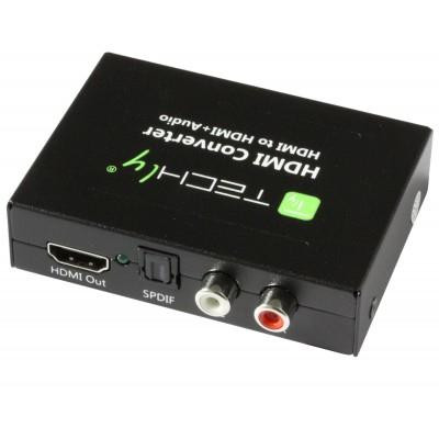 Techly HDMI Audio-Extractor auf Toslink und RCA
